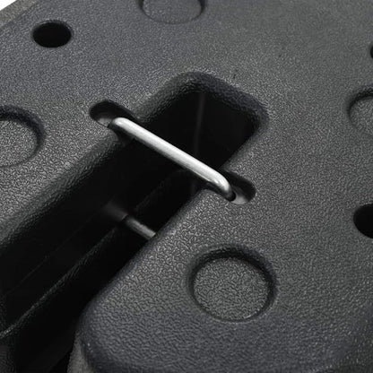 4 pcs Gazebo Weight Plates Black for Gazebos, Party Tents, Outdoor Parasols, Concrete Inside, Suitable for 1.2" Tube, Weight (Each) 7.2 lb, Dimensions 8.7" x 2"
