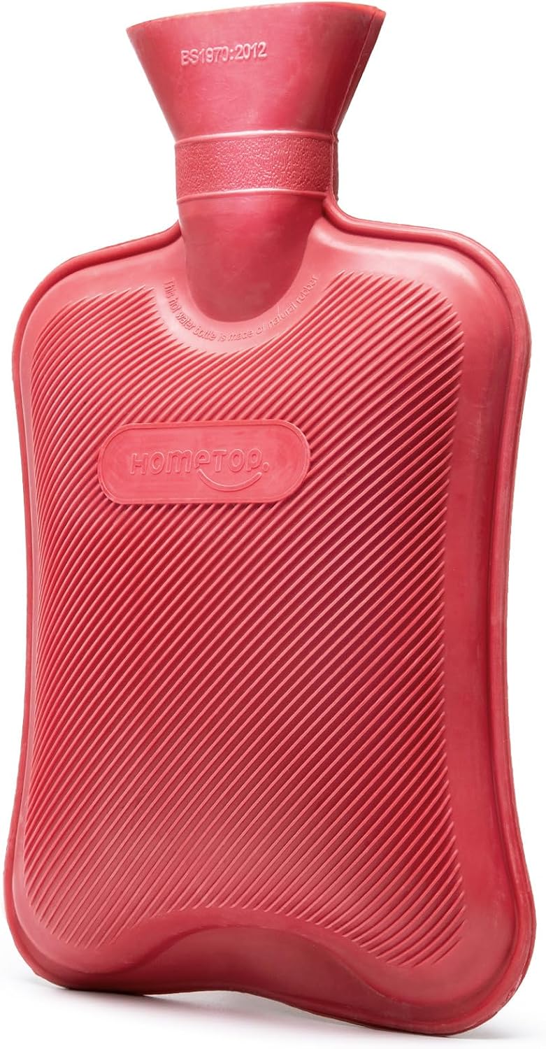 Premium Classic Rubber Hot Water Bottle (Red)