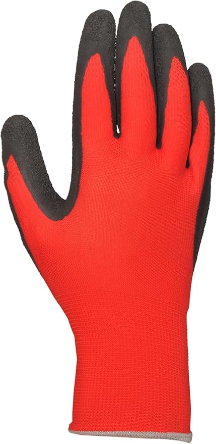 Bellingham C3400S Value Work Gloves Lightweight Polyester with Natural Black Latex Rubber Palm, Small