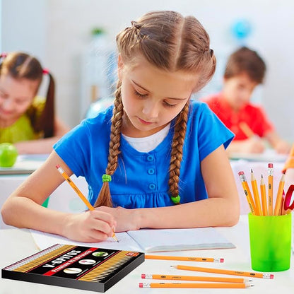 V-Opitos Wood-Cased 2 HB Pencils, 50 Pack Pre-Sharpened Pencils with Top Erasers, Bulk Yellow Pencils for School Teacher Supplies, Writing, Drawing and Sketching