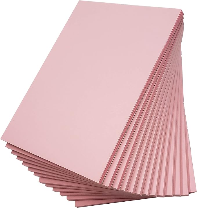 MADE IN USA – Debra Dale Designs Pink Note Pads 5"x7" – 7 Pads, 50 Sheets Each – 20lb Bond Memo Paper for Office Notes & Everyday Writing