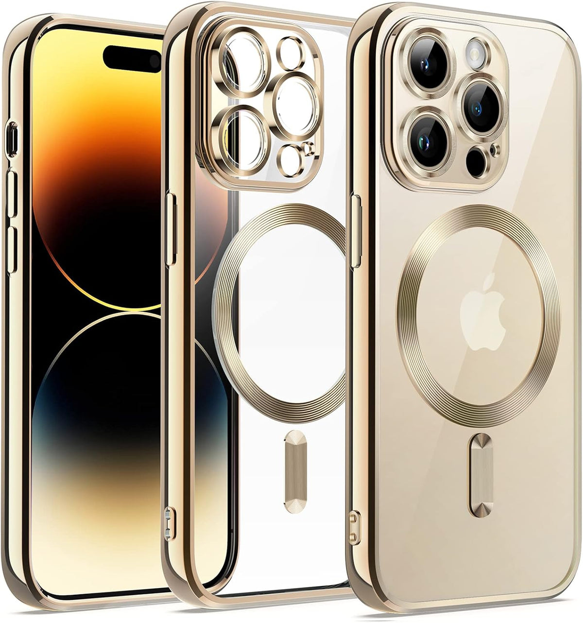 JETech Soft Clear Case for iPhone 14 Pro 6.1-Inch, Camera Lens Full Protection, Compatible with MagSafe Wireless Charging, Shockproof Electroplated TPU Phone Cover (Purple)