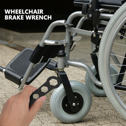 FRCOLOR Wheelchair Brake Wrench Silver, Wheelchair Brake Handles Repair Wheelchair Brake Levers Brake Part Wheelchair Brake Handlebars Wheelchair Accessories Wheelchair Braking Part Iron Silver