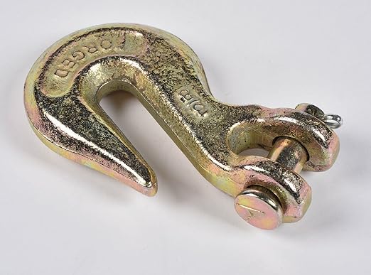 Hi-Gear Clevis Grab Hook, 6,600 LBS Working Capacity, Compatible with Tow Chain 38" Chain, Grade 70, Hook Flatbed, Trailer Tie Down Hauling Rig