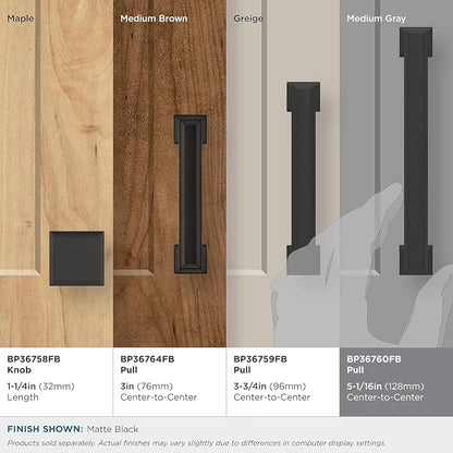 Amerock 5-1/16" Appoint Matte Black Drawer Pull