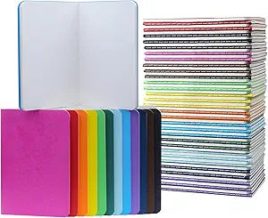 60 Pack Mini Notebooks 3.5x5.5 In,Mini Journals Memo Notepads for kids, Small Pocket Notebook Set, 12 Colors For Students, Traveler, School Supplies, 3.5x5.5 Inches, 30 Sheets60 Pages