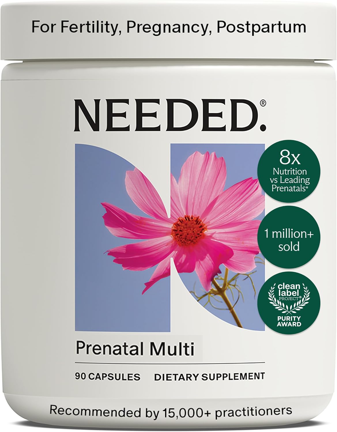 Needed. Multivitamin for Prenatal | Prenatal Multi Essentials Capsule - Pregnancy, Breastfeeding, Postpartum | Expertly-Formulated & Third-Party Tested, | 30-Day Supply