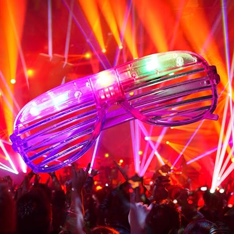 Led Party Glow Glasses Costumes Neon Flashing Plastic For Kids/Adult Dark Party Pool Party #3566z
