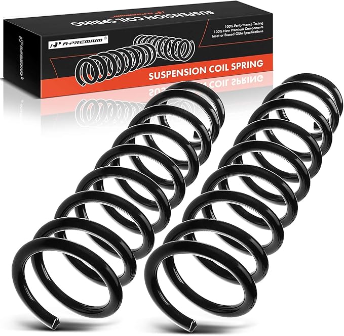 A-Premium 2Pcs Rear Suspension Coil Springs Set Compatible with Audi B5 A4 Quattro 1996-2001, Driver and Passenger Side, Replace 8D5511115G