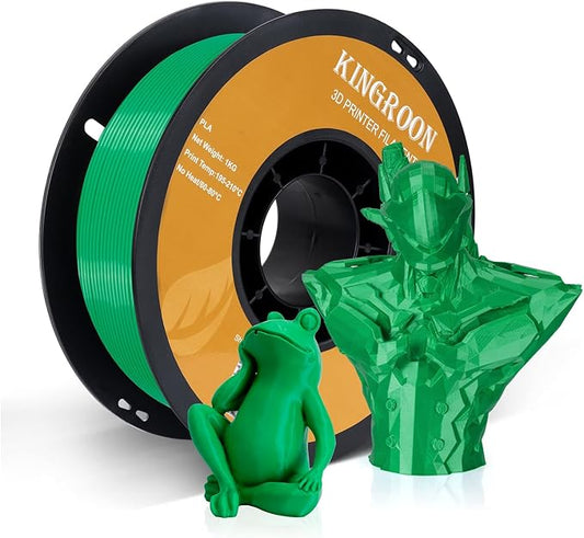 Kingroon PLA 3D Printer Filament, Dimensional Accuracy - 0.02 mm, 1 kg Spool(2.2lbs), 1.75 mm,Green