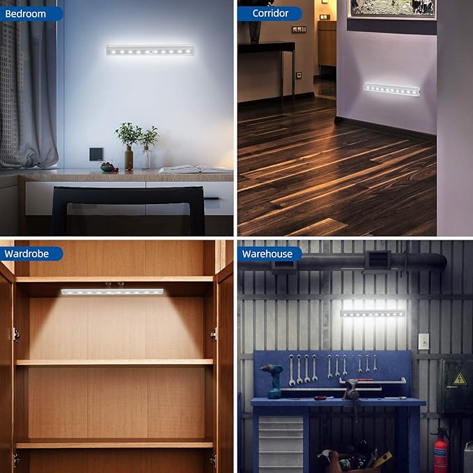 LED Closet Light, Motion Activated Lights, LED Motion Sensor Lights, Anywhere Adhesive Magnetic Night Light Bar for Closet, Hallway, Staircase, Closet, Kitchen