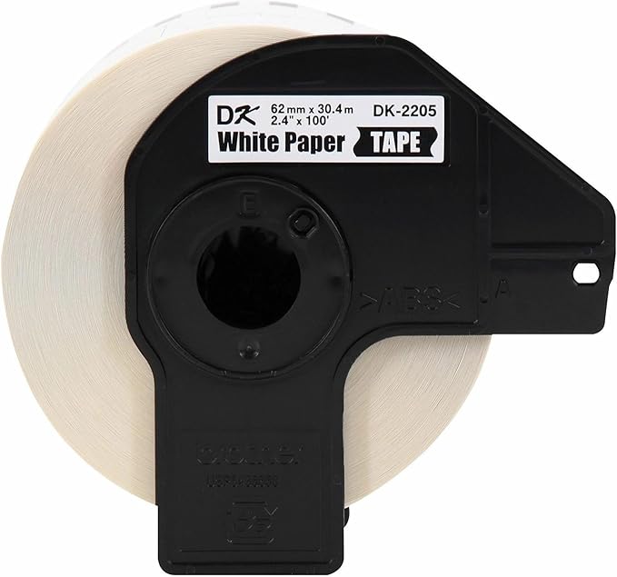 Brother Genuine, DK-2205 Continuous Paper Label Roll, Cut-to-Length Label, 2.4Au x 100 Feet, (1) Roll Per Box