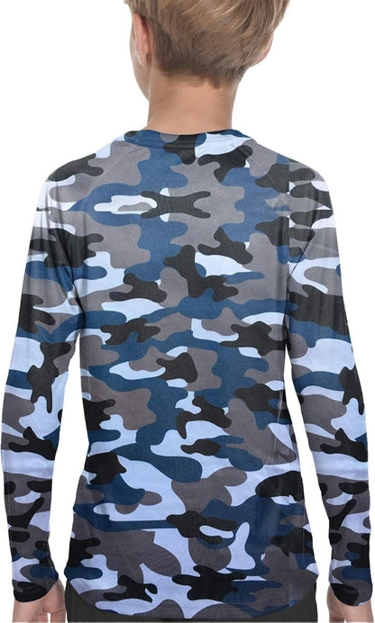 Sun Shirts for Youth Boys Rashguard - Long/Short Sleeve Lightweight Shirt SPF 50+