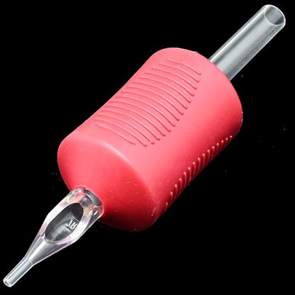 Round Tip Disposable Tattoo Tubes Tip 1.25" Grip Box of 20 Sterile Single Use for Precision Tattooing Ergonomic Grip for Comfort (07RT)