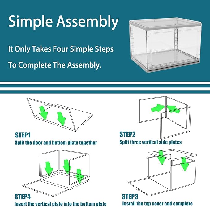 Reitu 3 Pack Shoe Storage Boxes, Clear Plastic Stackable Shoe Organizer Bins, Side Opening Sneaker Holder Containers For MenWomen sneaker Fit up to US Size 13 (Clear)