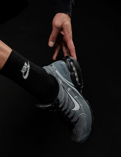 These Nike running shoes feature breathable mesh uppers, visible Air Max cushioning, and durable rubber outsoles for a comfortable, supportive ride.