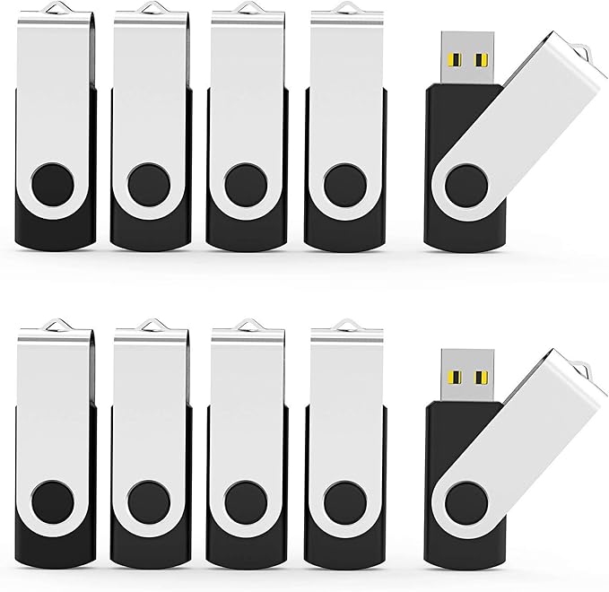 Aiibe 20pcs 8GB Flash Drives Bulk 8GB USB Flash Drive 20 Pack 8GB USB Sticks USB 2.0 Thumb Drive - Black