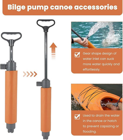 Kayak Bilge Pump Manual Water Pump Hand Pump Boat Hand Pump Bilge Pump for Kayaks Canoes and Boats Kayak Accessories