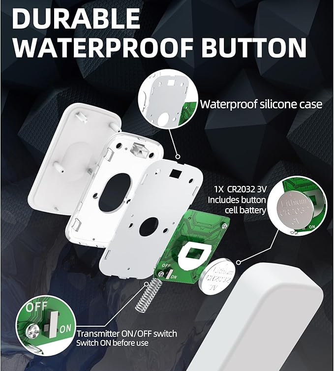 Wireless Doorbells for Home Hearing Impaired Doorbell 2 Buttons  3 Receivers Flashing Light Wireless Doorbell for Office Classroom Bedroom 1200Ft 36 Ringtones 4 Volume JSIEEM(White)