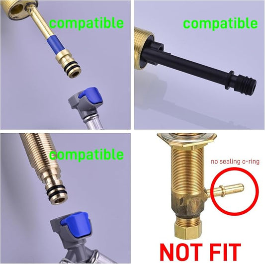 Quick Connect Faucet Water Supply Lines, 12 Inch, Widespread Bathroom Sink Faucets Replacement Fast Lock Pipe Hose, V-Shape