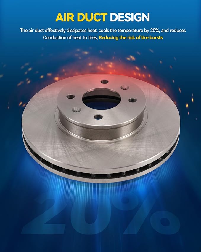 PHILTOP 31464 Front Disc Brake Rotor Compatible with Altima 2007-2013