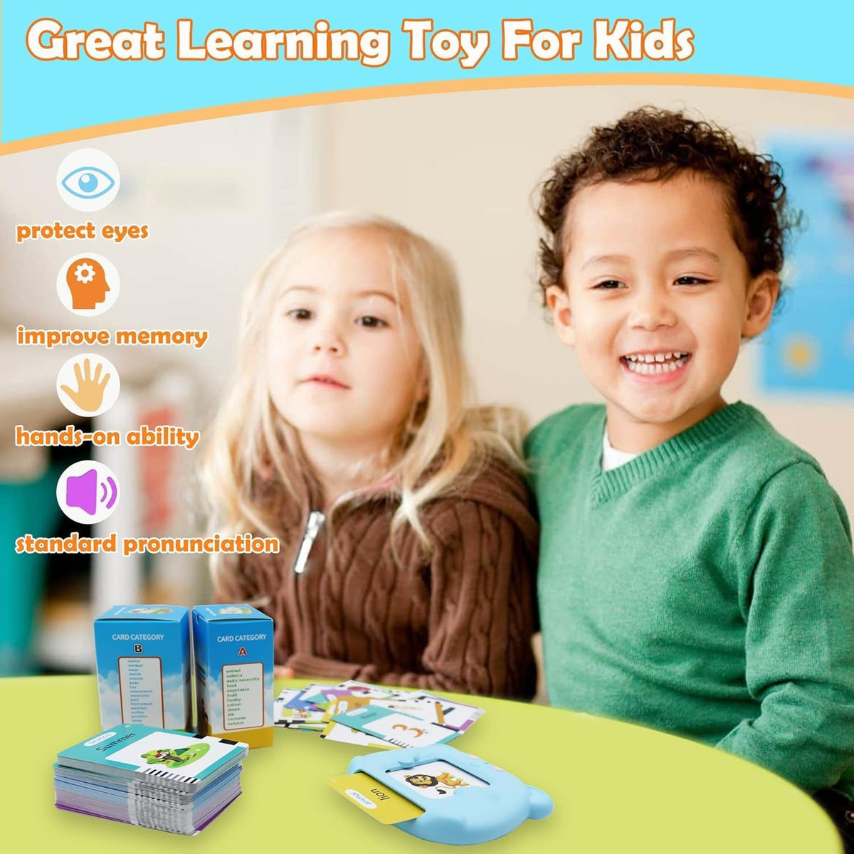 Spanish and English Pocket Speech Therapy Toys with 224 Sight Words, Bilingual Flashcards for Preschool Learning, Gifts for Toddlers (tiny 1/2" crack on device)