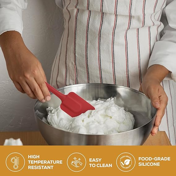 Mrs. Anderson‚Äôs Baking Silicone Spatula, Flexible and Non-Stick, Red