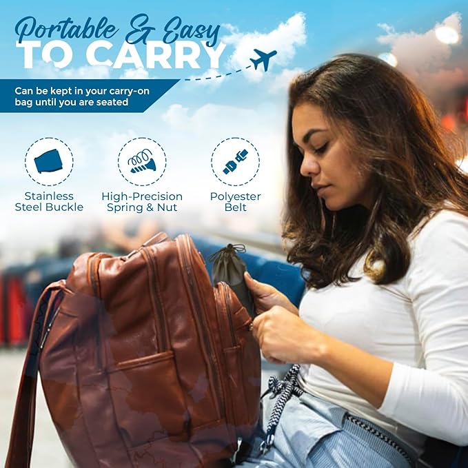 Airplane Seat Belt Extender - Adds 6 to 32 inches for comfort, fits most airlines (excludes Southwest and Alaska) The Seat Belt Extender