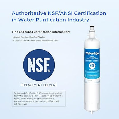 Waterdrop 847200 Refrigerator Water Filter Replacement for Fisher Paykel Water Filter 847200 (1 pc)