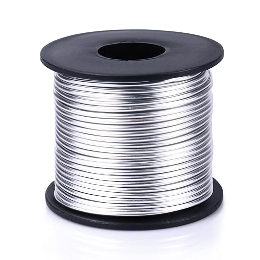 Aluminum Craft Wire, 95 Feet 2.0mm 14 Gauge Soft Silver Metal Aluminum Wire Bendable Sculpting Aluminum Wire Roll Bulk for DIY Crafts Jewelry Making