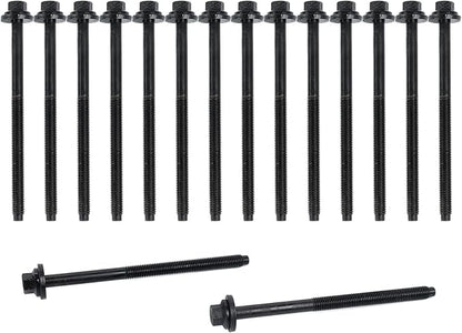 Head Bolt Kit ES72159 Compatible with 1995-2009 for Ford Fusion Escape Contour, for Mazda MPV Tribute, for Mercury Sable Mariner 2.5L 3.0L V6 DURATEC