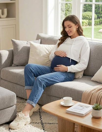 Premium stretchy fabric, over-the-belly support, and loose legs for all-day comfort and flattering look.