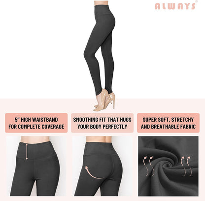 ALWAYS Women's Print Pattern Leggings - Premium Soft Stretch Peach Skin Yoga Pants