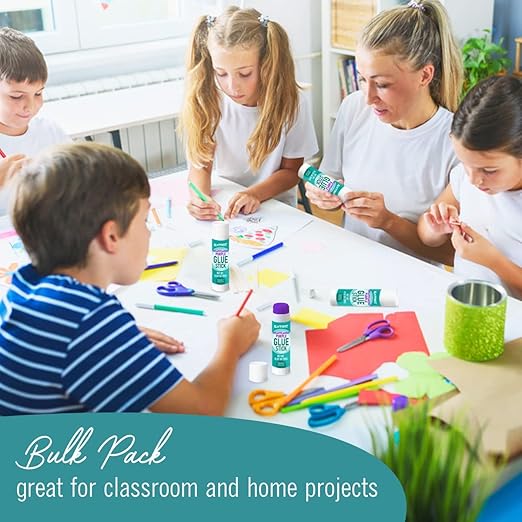 Bulk glue sticks for classrooms, white glue sticks for children, 36 units, 1.3 ounces, washable for all purpose, for children, school and home