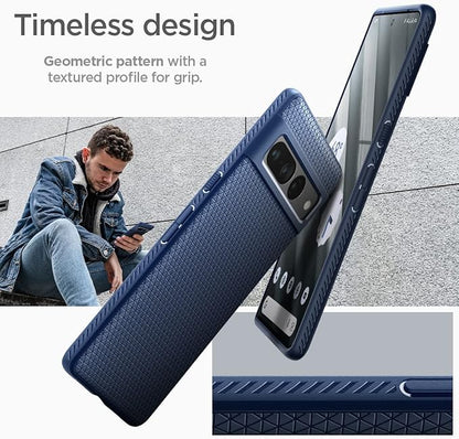 Spigen Liquid Air Case Compatible with Google Pixel 7 Pro - Navy Blue