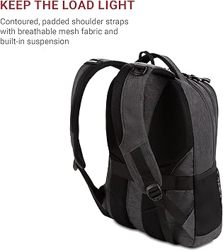 SwissGear Cecil 5505 Laptop Backpack, Charcoal, 18-Inch