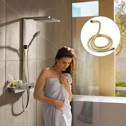 Shower Hose Replacement for Grohe 28143000 59" Metal Longlife Shower Hose,Replacement Shower Hose Suitable for Use with Any GROHE Hand Shower,Durable Metal Construction (Gold)