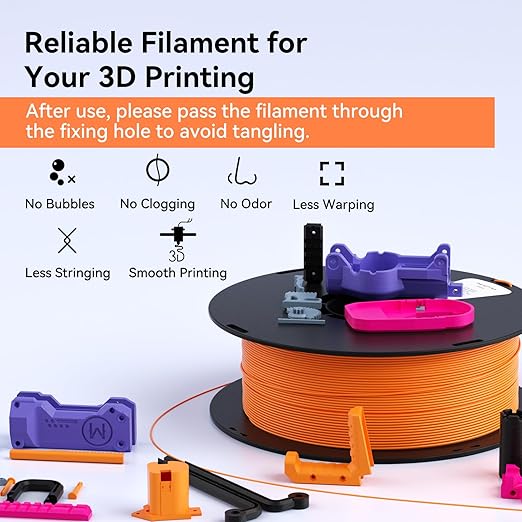 PLA Filament 1.75mm,Silver PLA 3D Printer Filament 1kg Spool (2.2lbs),3D Printing Filament Dimensional Accuracy +/-0.03mm,Compatible with Most FDM Printers