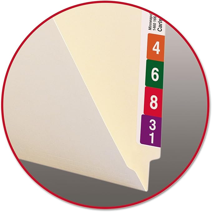 Smead 24100 Shelf Folders Straight Cut Single-Ply End Tab Letter Manila 100/Box