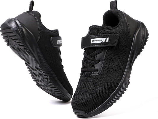 Kids Athletic Tennis Shoes, Lightweight Running Sneakers, Non-Slip Sport Shoes, Boys Girls