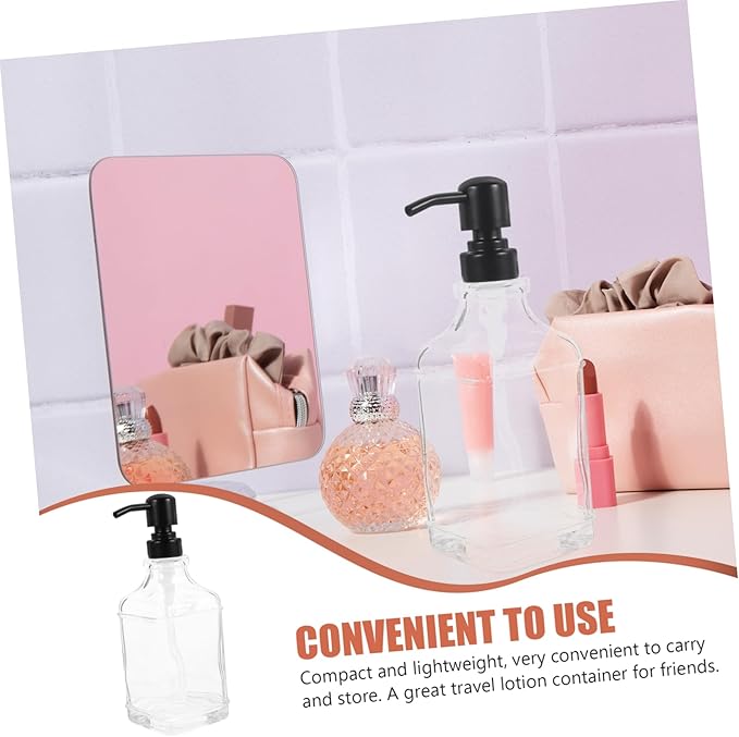 ABOOFAN Transparent Lotion Bottle Shampoo Container Hand Soap Dispenser Home Soap Bottle Liquid Container Soap Dispenser Glass Soap Dispenser Bathroom Soap Dispensers Pump Bottles