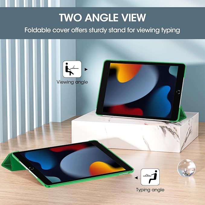ProCase 9th generation iPad case 2021iPad 8th generation 2020iPad 7th generation 2019, 10.2 iPad case, 9th generation iPad case, green color