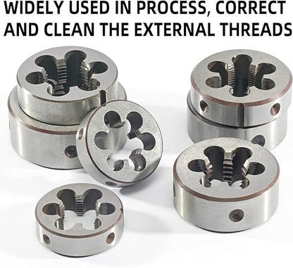 34"-10 UNC HSS Tap And Die Set, 34 x 10 UNC Machine Thread Tap And Round Thread Die Right Hand