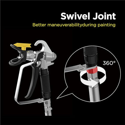 InoKraft Airless Paint Spray Gun High Pressure 3600 PSI with 515 Reversible Nozzle Tip for Exterior PaintPrimer, with Swivel Joint for Airless Paint Sprayers M1  M3, Paint Sprayer Accessories