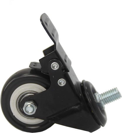 FixtureDisplays 2" Threaded Stem Caster with Stopper, M10 (10mm) Stem Thread Diameter, 916" (15mm) Stem Length 11241-CASTOR-LOCK
