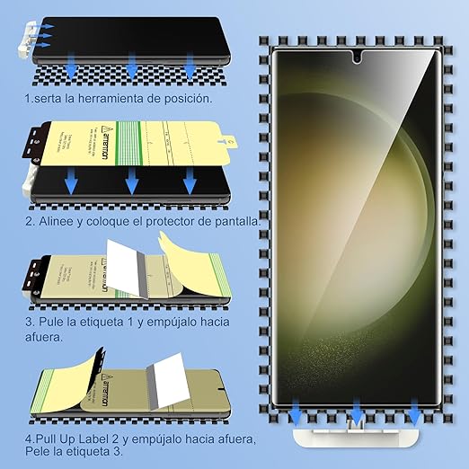 LK 2 Pack for Samsung Galaxy S23 Ultra Screen Protector [Not Glass] Anti-Scratch, Full Coverage Privacy Screen Protector for Galaxy S23 Ultra, HD Ultra-Thin, Case Friendly