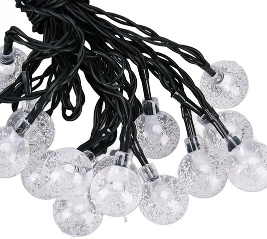 LED Solar Lamp String, LED Lamp String 8 Lighting Modes Energy Saving 21ft 30LED Environmental Protection for Outdoor Yard Lawn Decor