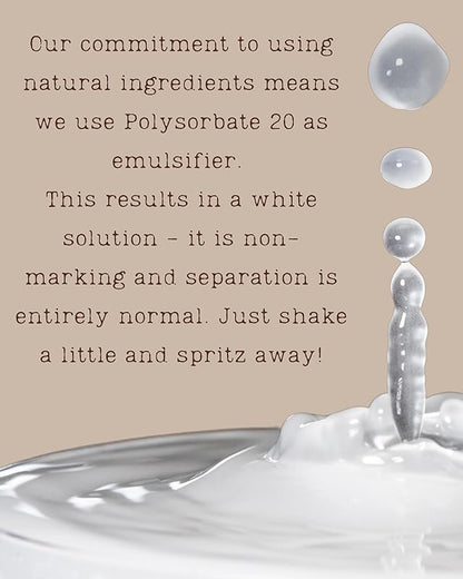Baby Powder Natural Hair  Body Mist Spray, Pure Essential and Fragrance Oils, Alcohol-Free, Handmade in California, 0.5Fl Oz