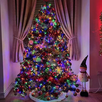 YEGUO Christmas Light, 66ft 200 LED String Lights Multicolor, Green Wire Twinkle Tree Light Plug in for Indoor Outdoor