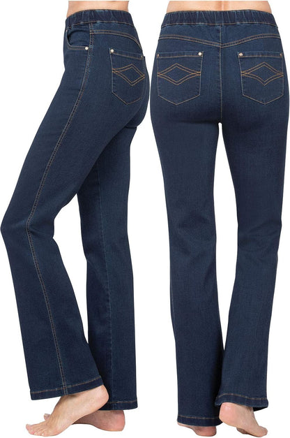 PajamaJeans Women's High Waist Palazzo Curvy Jeans